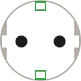Type F: Schuko 2 pin with side grounded/earthed contacts Russia Plug Type F